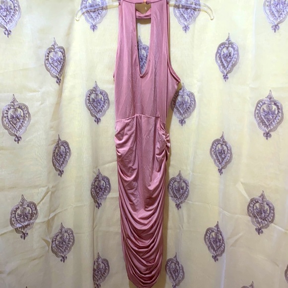 SOPRANO PINK HALTER POLYESTER/SPANDEX ELASTIC SIDE, DRESS SZ S - Picture 9 of 12